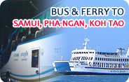 Bus and Ferry to Samui, Pha-Ngan, Koh Tao