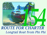 Route for Charter Longtail Boat from PP