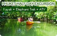 Phuket Half Day Excursion : Kayak, Elephant, ATV Phuket Half Day Excursion : Kayak, Elephant, ATV
