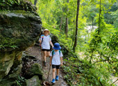 Easy nature walk to Mae Wang Waterfall