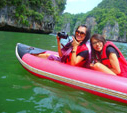 Jamesbond and Panyee Canoeing by Excort Boat