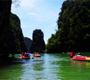 Jamesbond and Panyee Canoeing by Excort Boat