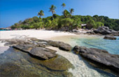 Longtail Boat Charter Island Day. Bon Island from Phuket