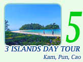 3 Islands Day Tour Kam, Pun, Cao