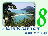 3 Islands Day Tour Kam, Pun, Cao