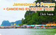 Jamesbond and Panyee Island Canoeing by Escort Boat