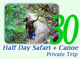 Half day safari and canoeing