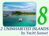 2 Uninhabited Islands by Yacht Sunset